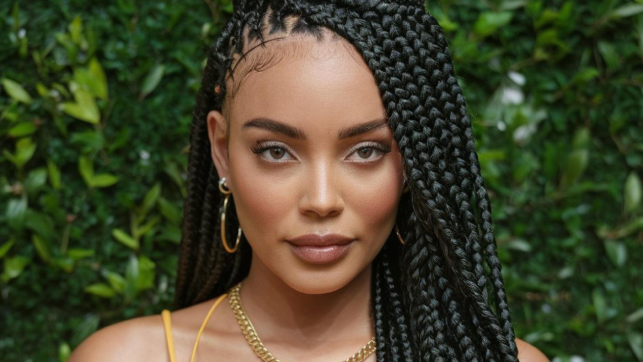 femme avec des tresses africaines