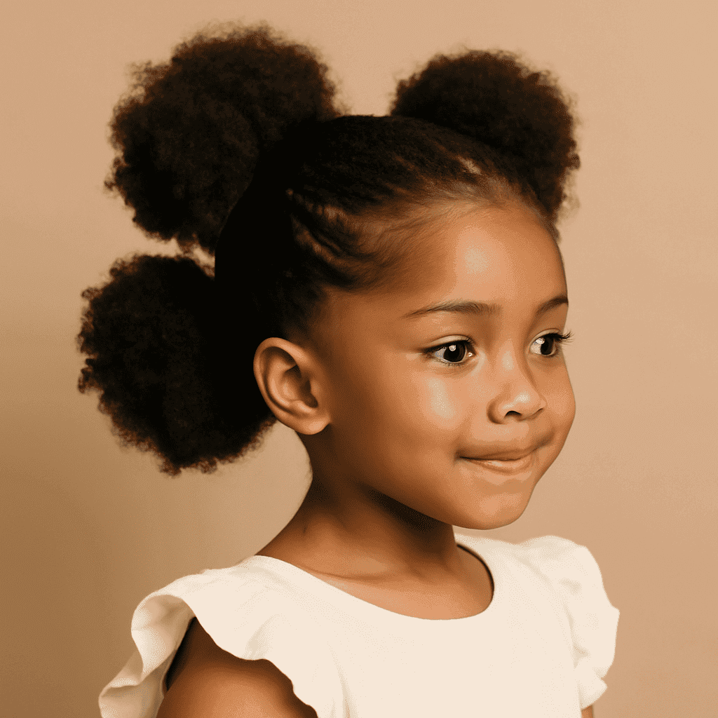 Idées coiffures petite fille afro