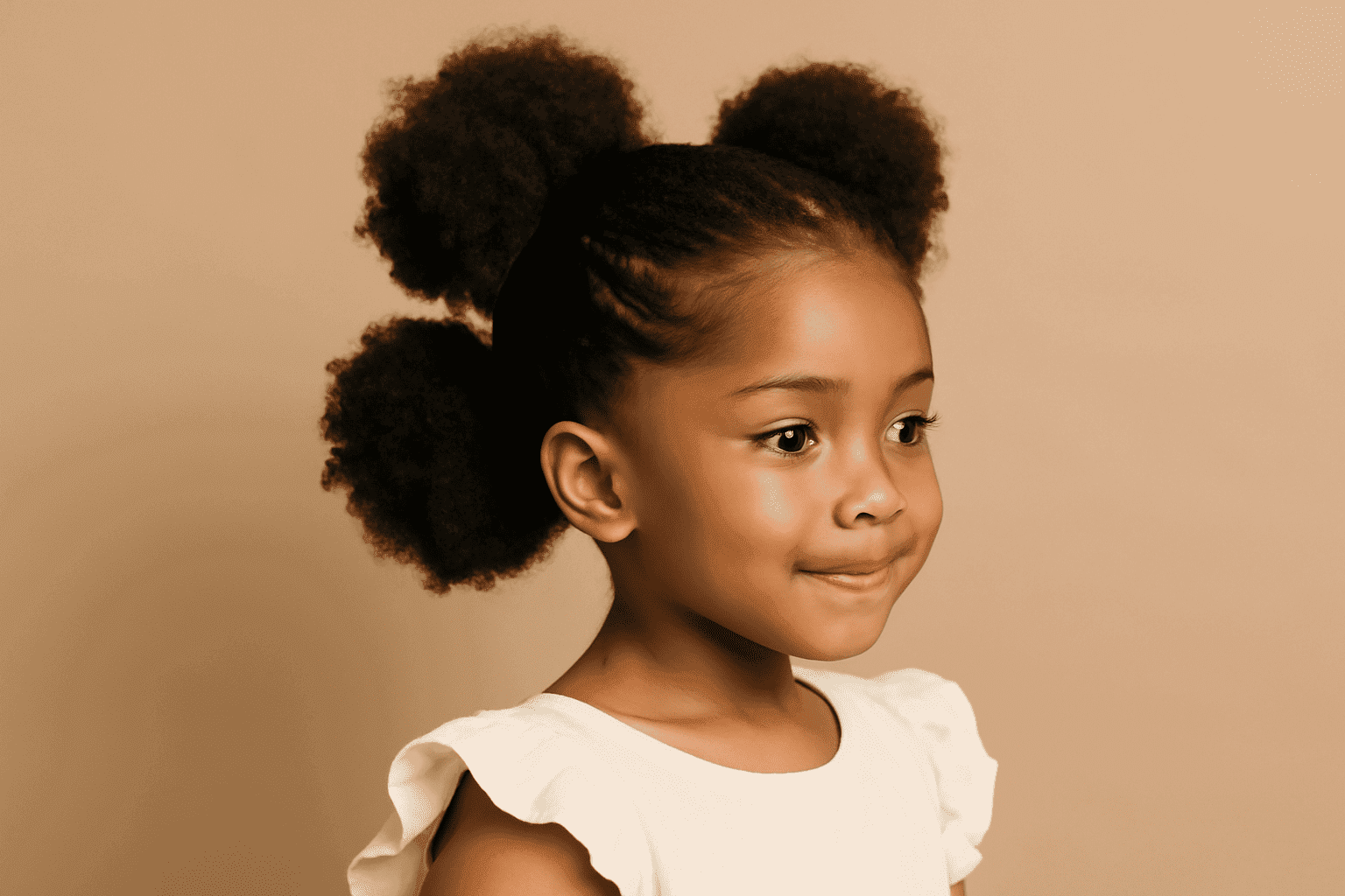 Idées coiffures petite fille afro