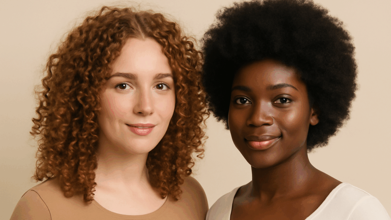 cheveux frisés et des cheveux crépus