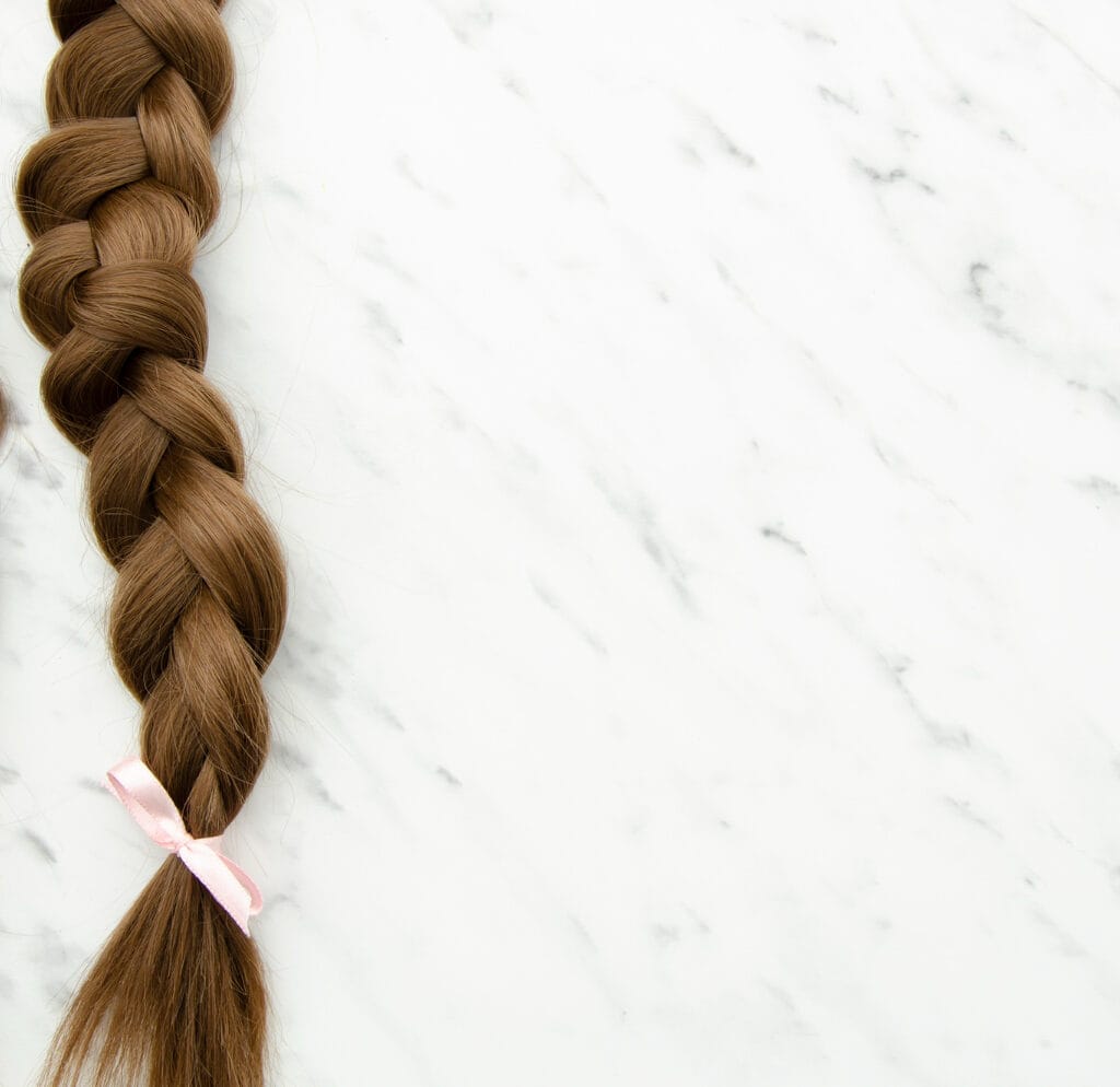 tresse collée à 3 brins